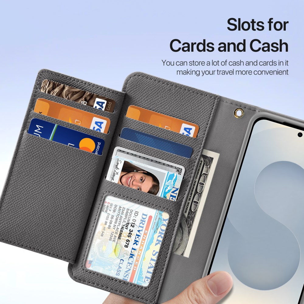 Dux Ducis Lawa Samsung S26 Plus Hoesje 2-in-1 Wallet Book Case MagSafe Grijs afbeelding 10