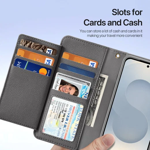 Dux Ducis Lawa Samsung S26 Plus Hoesje 2-in-1 Wallet Book Case MagSafe Grijs afbeelding 10