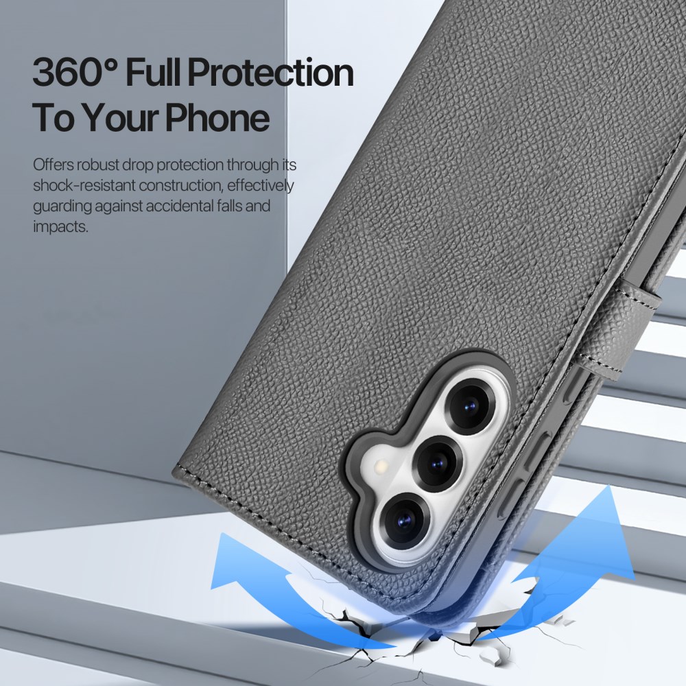 Dux Ducis Lawa Samsung S26 Plus Hoesje 2-in-1 Wallet Book Case MagSafe Grijs afbeelding 2