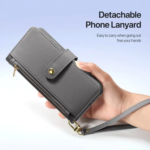 Dux Ducis Lawa Samsung S26 Plus Hoesje 2-in-1 Wallet Book Case MagSafe Grijs afbeelding 3