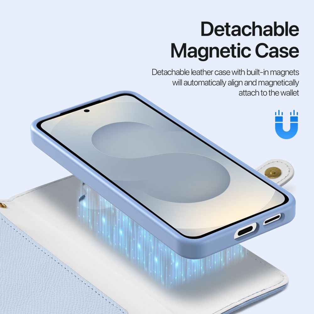 Dux Ducis Lawa Samsung S26 Plus Hoesje 2-in-1 Wallet Book Case MagSafe Blauw afbeelding 8