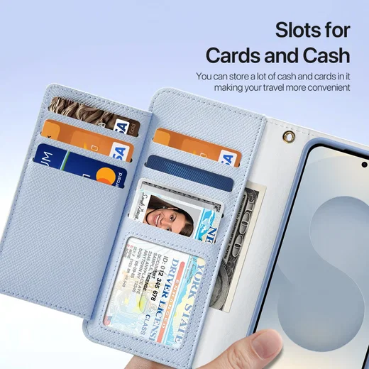 Dux Ducis Lawa Samsung S26 Plus Hoesje 2-in-1 Wallet Book Case MagSafe Blauw afbeelding 10