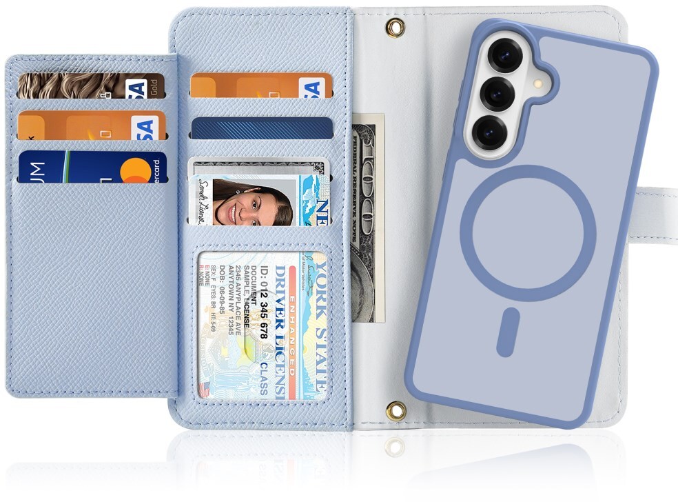 Dux Ducis Lawa Samsung S26 Plus Hoesje 2-in-1 Wallet Book Case MagSafe Blauw afbeelding 5