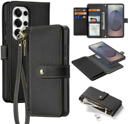 Dux Ducis Lawa Samsung S26 Ultra Hoesje 2-in-1 Wallet Book Case MagSafe Zwart afbeelding