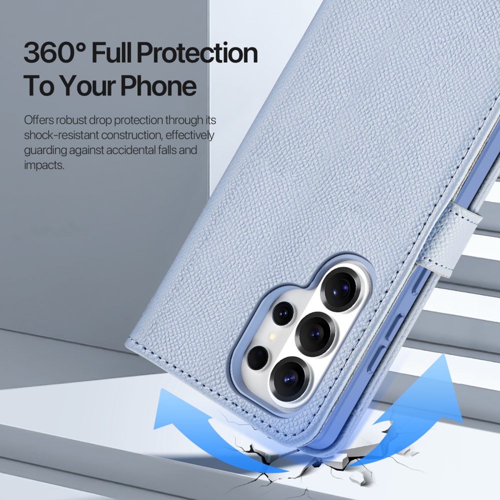 Dux Ducis Lawa Samsung S26 Ultra Hoesje 2-in-1 Wallet Book Case MagSafe Blauw afbeelding 3