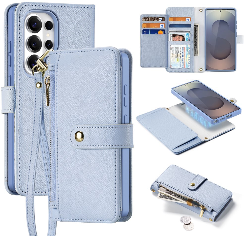 Dux Ducis Lawa Samsung S26 Ultra Hoesje 2-in-1 Wallet Book Case MagSafe Blauw afbeelding 1