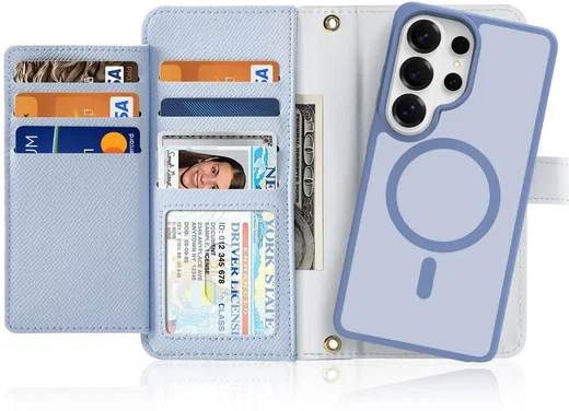 Dux Ducis Lawa Samsung S26 Ultra Hoesje 2-in-1 Wallet Book Case MagSafe Blauw afbeelding 6