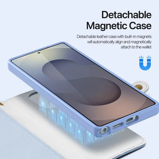 Dux Ducis Lawa Samsung S26 Ultra Hoesje 2-in-1 Wallet Book Case MagSafe Blauw afbeelding 8