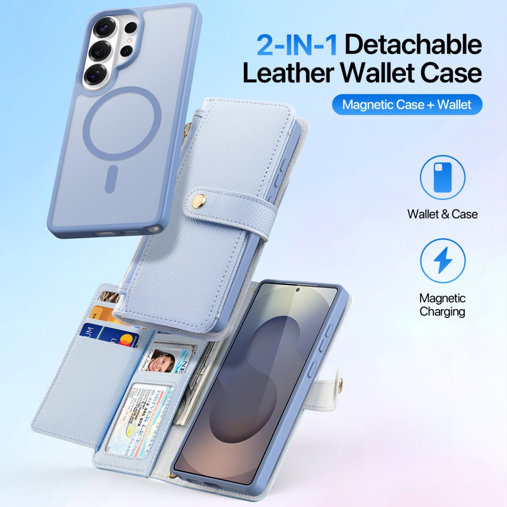 Dux Ducis Lawa Samsung S26 Ultra Hoesje 2-in-1 Wallet Book Case MagSafe Blauw afbeelding 2