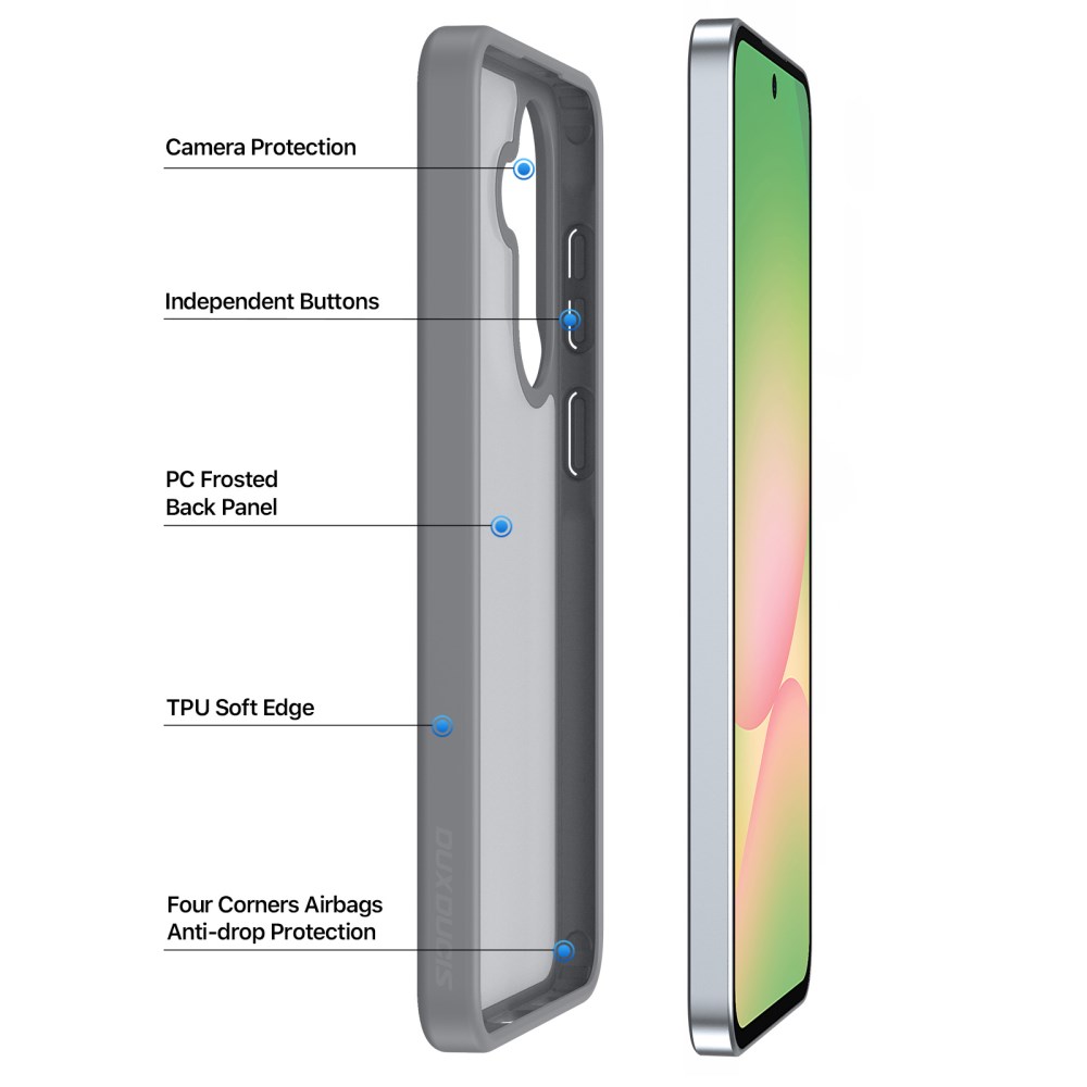 Dux Ducis Yind Samsung Galaxy A37/A36/A56 Hoesje Back Cover Matte Grijs afbeelding 4