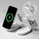 Ringke Qi2.2 25W 3‑in‑1 Magnetische Draadloze Oplader Opvouwbare Stand Wit afbeelding 7