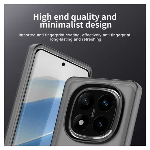 Poco X7 Redmi Note 14 Pro 5G Hoesje MagSafe Backcover Semi-Transparant & Zwart afbeelding 7