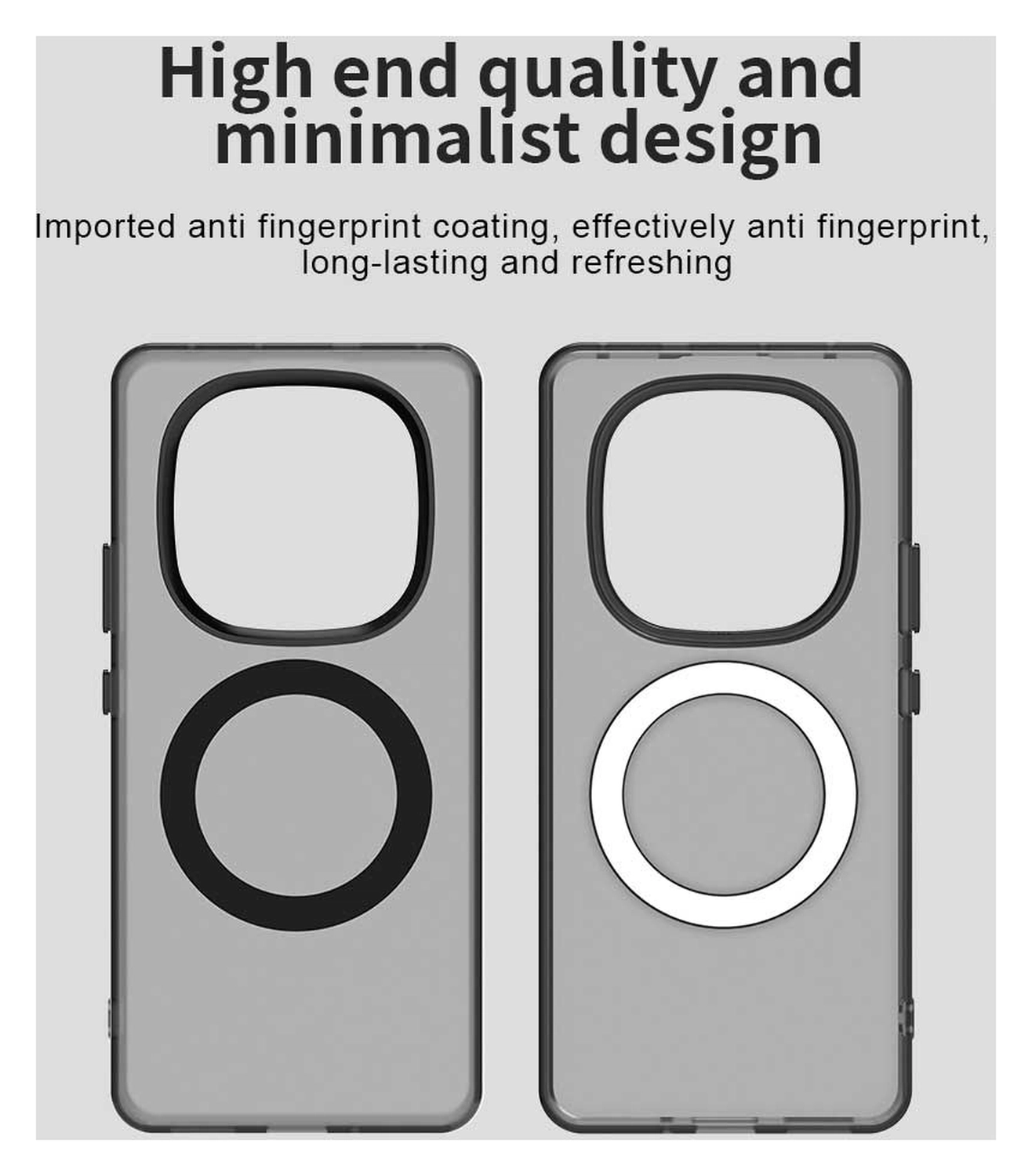 Poco X7 Redmi Note 14 Pro 5G Hoesje MagSafe Backcover Semi-Transparant & Zwart afbeelding 8