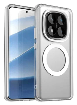 Xiaomi Poco X7 / Redmi Note 14 Pro 5G Hoesje MagSafe Semi-Transparant & Wit