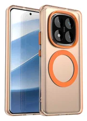 Xiaomi Poco X7 / Redmi Note 14 Pro 5G Hoesje MagSafe Semi-Transparant & Oranje afbeelding
