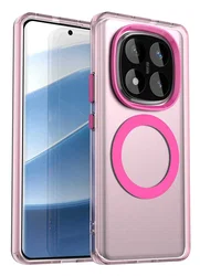 Xiaomi Poco X7 / Redmi Note 14 Pro 5G Hoesje MagSafe Semi-Transparant & Roze afbeelding