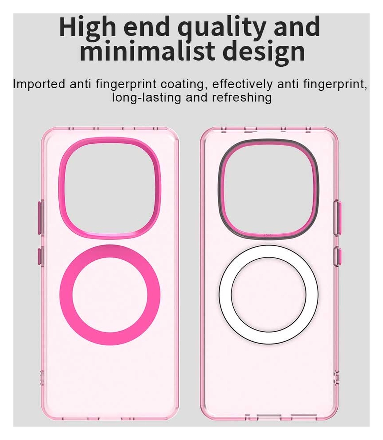 Xiaomi Poco X7 / Redmi Note 14 Pro 5G Hoesje MagSafe Semi-Transparant & Roze afbeelding 8
