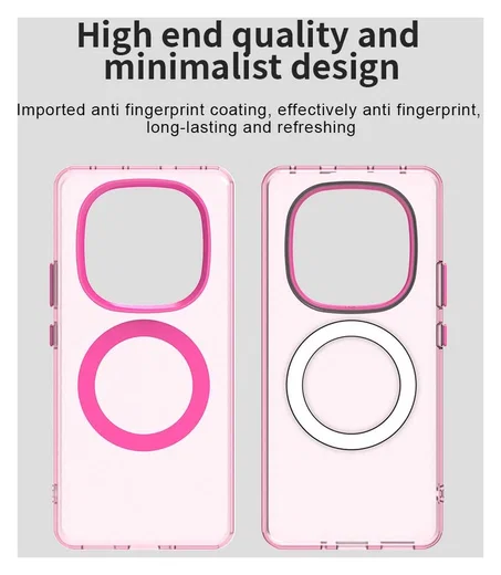 Xiaomi Poco X7 / Redmi Note 14 Pro 5G Hoesje MagSafe Semi-Transparant & Roze afbeelding 8