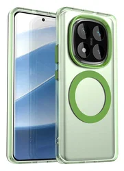 Xiaomi Poco X7 / Redmi Note 14 Pro 5G Hoesje MagSafe Semi-Transparant & Groen afbeelding