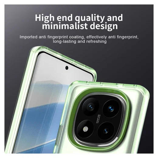 Xiaomi Poco X7 / Redmi Note 14 Pro 5G Hoesje MagSafe Semi-Transparant & Groen afbeelding 9