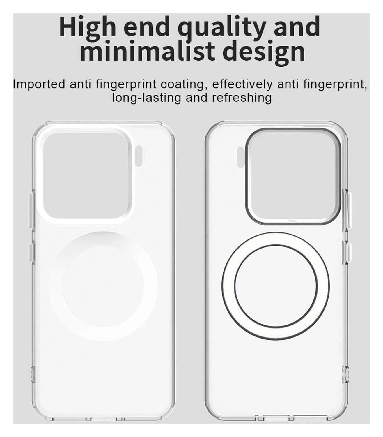 Xiaomi 15 Hoesje MagSafe Backcover Semi-Transparant & Wit afbeelding 10