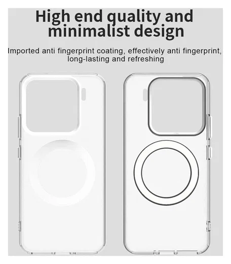 Xiaomi 15 Hoesje MagSafe Backcover Semi-Transparant & Wit afbeelding 10
