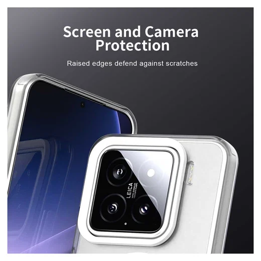 Xiaomi 15 Hoesje MagSafe Backcover Semi-Transparant & Wit afbeelding 8