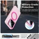 Xiaomi 15 Hoesje MagSafe Backcover Semi-Transparant & Roze afbeelding 2