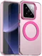 Xiaomi 15 Hoesje MagSafe Backcover Semi-Transparant & Roze