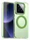 Xiaomi 15 Hoesje MagSafe Backcover Semi-Transparant & Groen