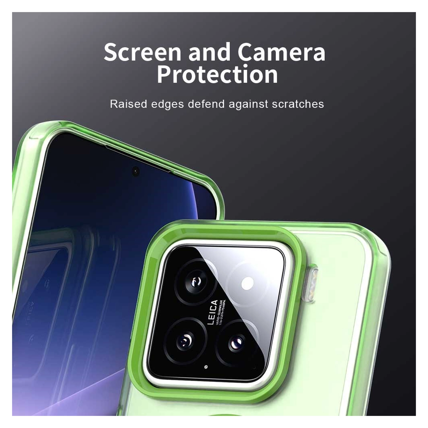 Xiaomi 15 Hoesje MagSafe Backcover Semi-Transparant & Groen afbeelding 7