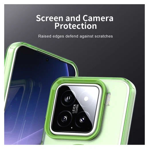 Xiaomi 15 Hoesje MagSafe Backcover Semi-Transparant & Groen afbeelding 7