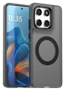 Motorola Edge 60 Fusion Hoesje MagSafe Backcover Semi-Transparant & Zwart