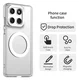 Motorola Edge 60 Fusion Hoesje MagSafe Backcover Semi-Transparant & Wit afbeelding 2