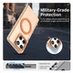 Motorola Edge 60 Fusion Hoesje MagSafe Backcover Semi-Transparant & Oranje afbeelding 4