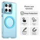 Motorola Edge 60 Fusion Hoesje MagSafe Backcover Semi-Transparant & Blauw afbeelding 2