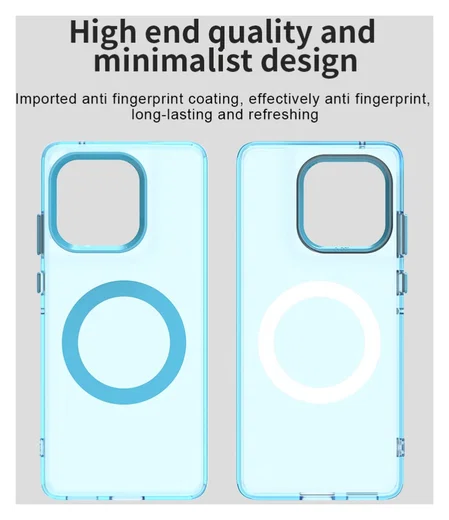 Motorola Edge 60 Fusion Hoesje MagSafe Backcover Semi-Transparant & Blauw afbeelding 9