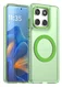 Motorola Edge 60 Fusion Hoesje MagSafe Backcover Semi-Transparant & Groen afbeelding 1