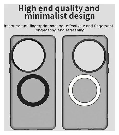 OnePlus 13 Hoesje MagSafe Backcover Semi-Transparant & Zwart afbeelding 10