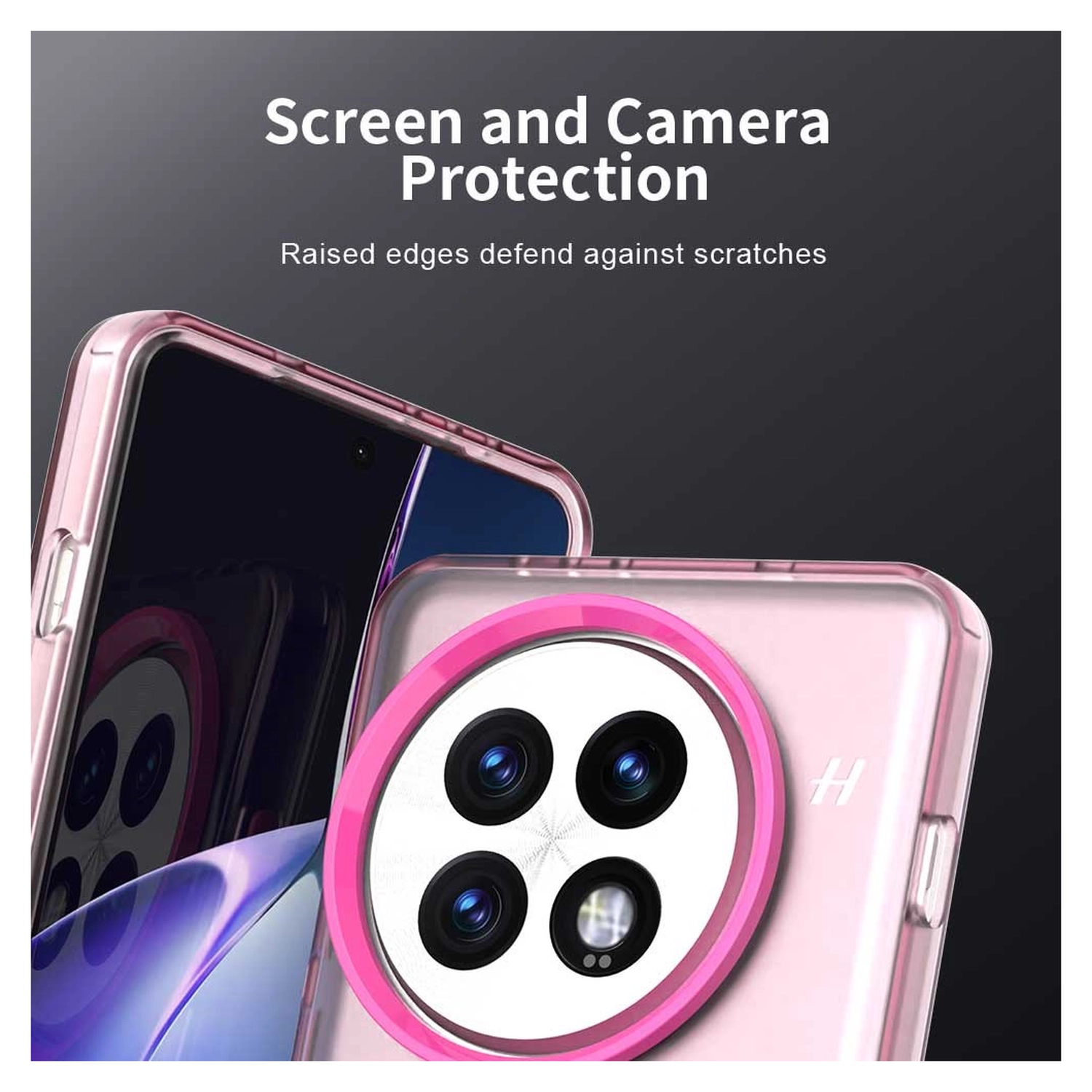 OnePlus 13 Hoesje MagSafe Backcover Semi-Transparant & Roze afbeelding 8