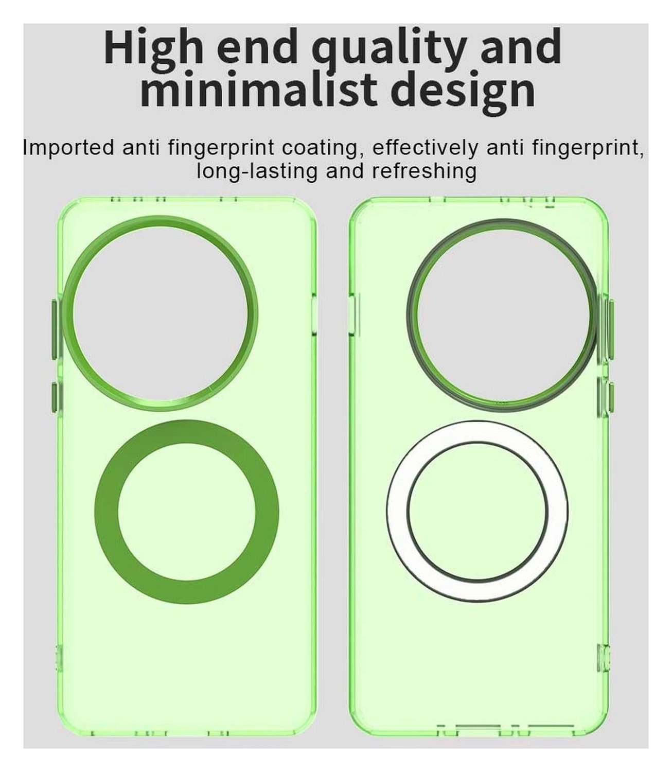 OnePlus 13 Hoesje MagSafe Backcover Semi-Transparant & Groen afbeelding 10