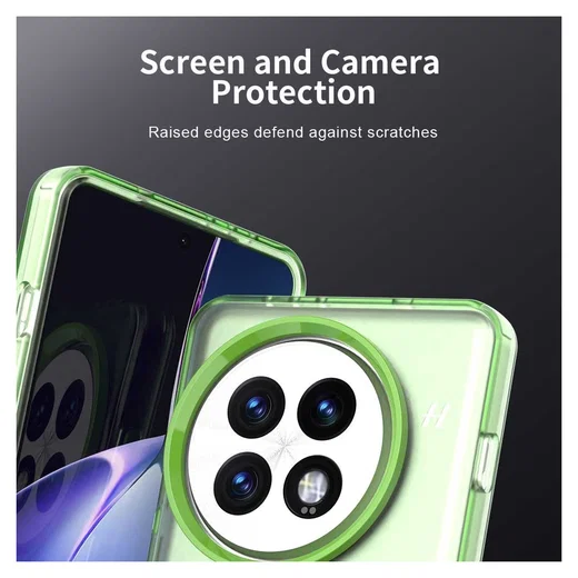 OnePlus 13 Hoesje MagSafe Backcover Semi-Transparant & Groen afbeelding 8