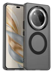 Honor Magic 7 Lite Hoesje MagSafe Backcover Semi-Transparant & Zwart afbeelding
