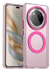 Honor Magic 7 Lite Hoesje MagSafe Backcover Semi-Transparant & Roze afbeelding