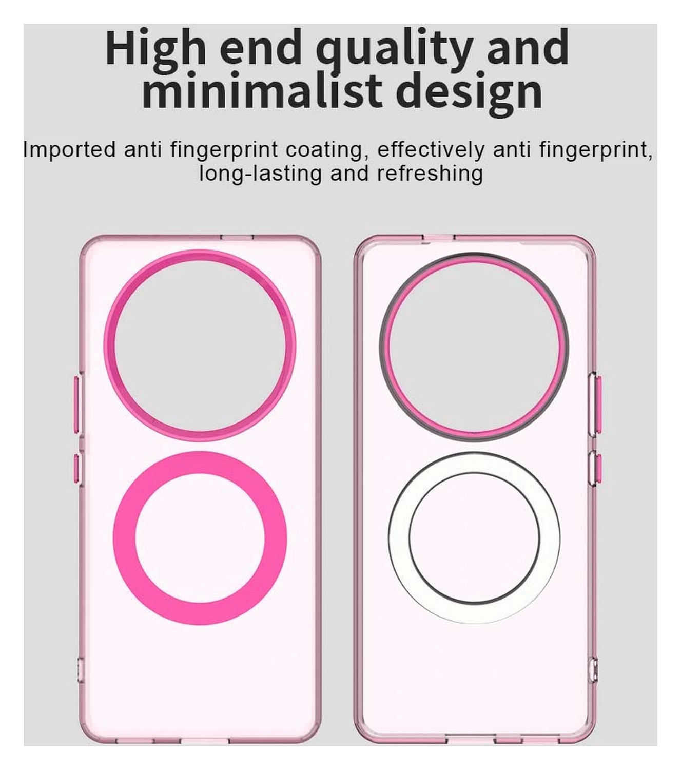 Honor Magic 7 Lite Hoesje MagSafe Backcover Semi-Transparant & Roze afbeelding 10