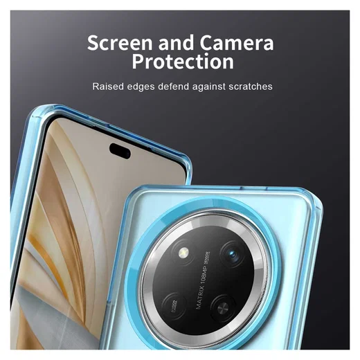Honor Magic 7 Lite Hoesje MagSafe Backcover Semi-Transparant & Blauw afbeelding 8