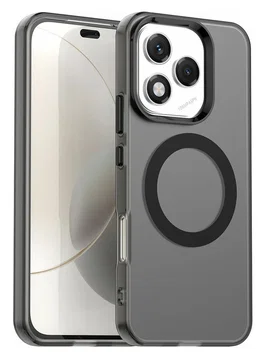 Honor 400 Lite Hoesje MagSafe Backcover Semi-Transparant & Zwart