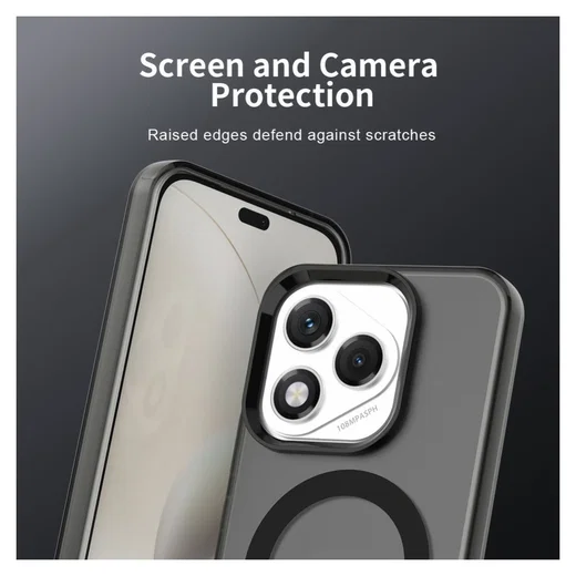 Honor 400 Lite Hoesje MagSafe Backcover Semi-Transparant & Zwart afbeelding 8