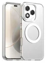 Honor 400 Lite Hoesje MagSafe Backcover Semi-Transparant & Wit