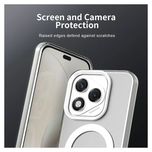 Honor 400 Lite Hoesje MagSafe Backcover Semi-Transparant & Wit afbeelding 8